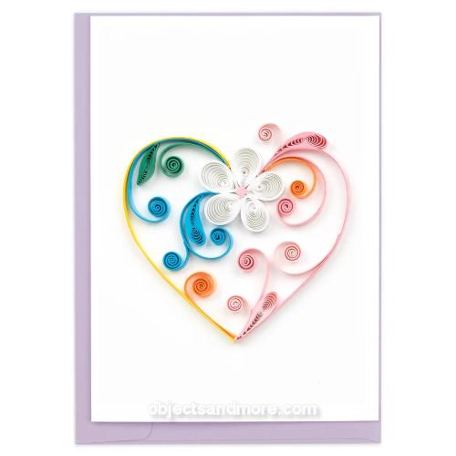 Colorful Heart Mini Card by QUILLING CARD